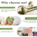 BAIMEI IcyMe Gua Sha & Jade Roller Set, Cooling Face Roller & Guasha Tool for Face Depuffing, Facial Sculpting & Jawline Definition, Smooth Rolling Skincare Tools Gifts for Women & Men – Green
