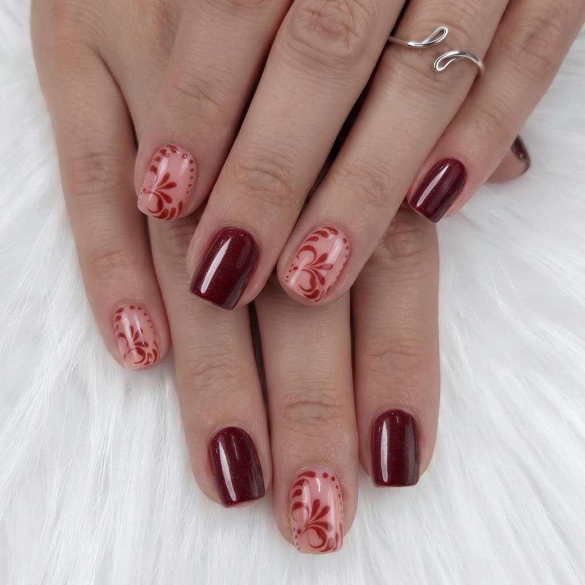CurvLife Short Square Halloween Glow-in-the-Dark Press On Nails