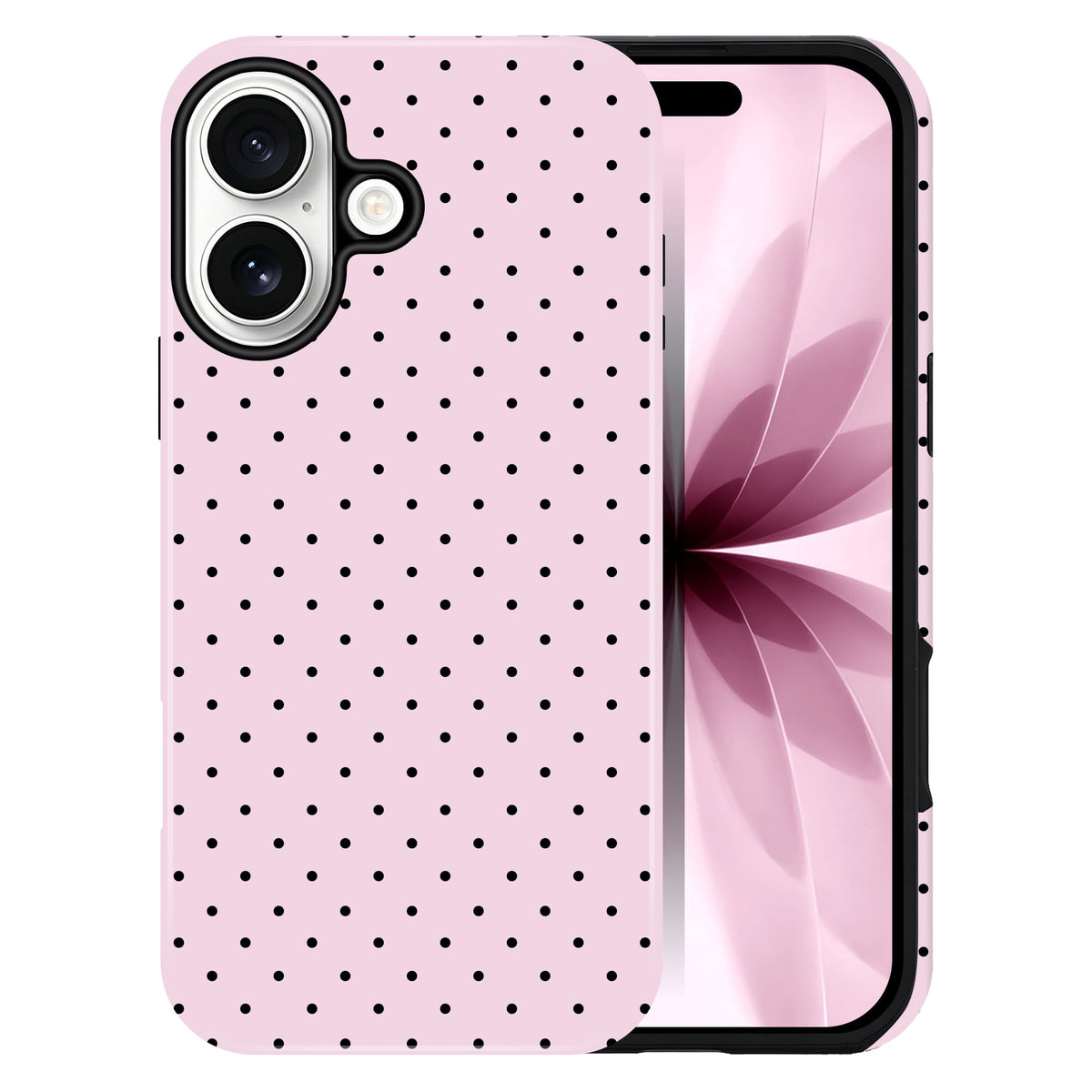Polka Dot Pattern Phone Case for iPhone 13/14 6.1", Wine