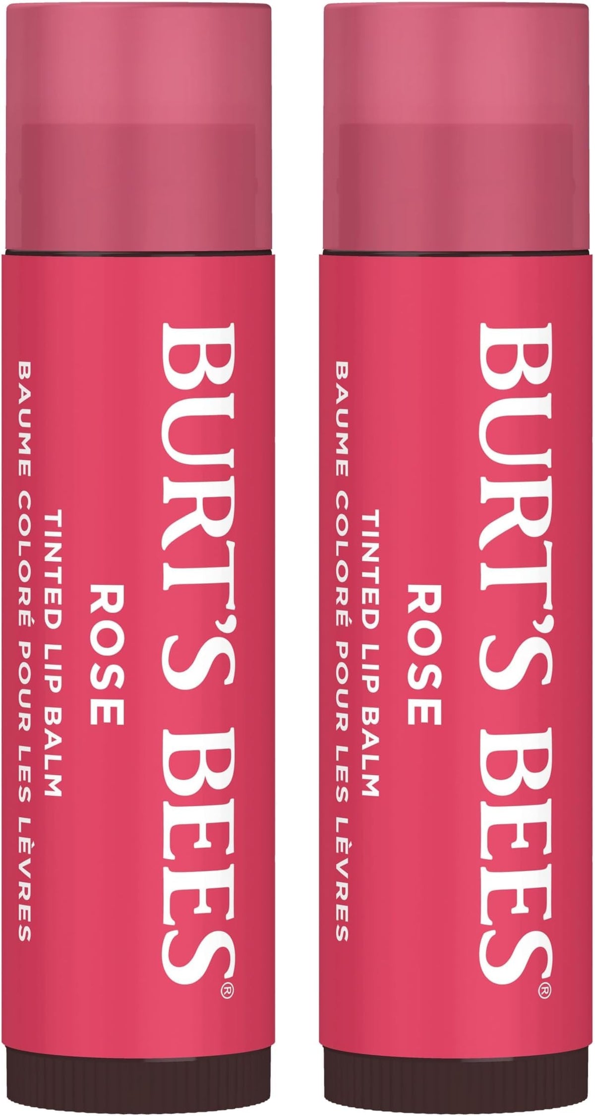 Burts Bees Tinted Lip Balm Value Pack, Includes Red Dahlia, Daisy and Rose, 8 Hour Moisture, Provides a Hint of Color, Nourishing Shea Butter, 100 Percent Natural Origin, 0.15 oz., Three Tubes