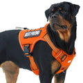 Auroth Tactical Dog Harness for Large Dogs No Pull Adjustable Pet Harness Reflective K9 Working Training Easy Control Pet Vest Military Service Dog Harnesses Army Yellow L