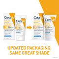 CeraVe Hydrating Mineral Sunscreen SPF 30 with Sheer Tint, Tinted Mineral Sunscreen with Zinc Oxide & Titanium Dioxide, Blends Seamlessly For Healthy Glow, Medium, 1.7 Fluid Ounce