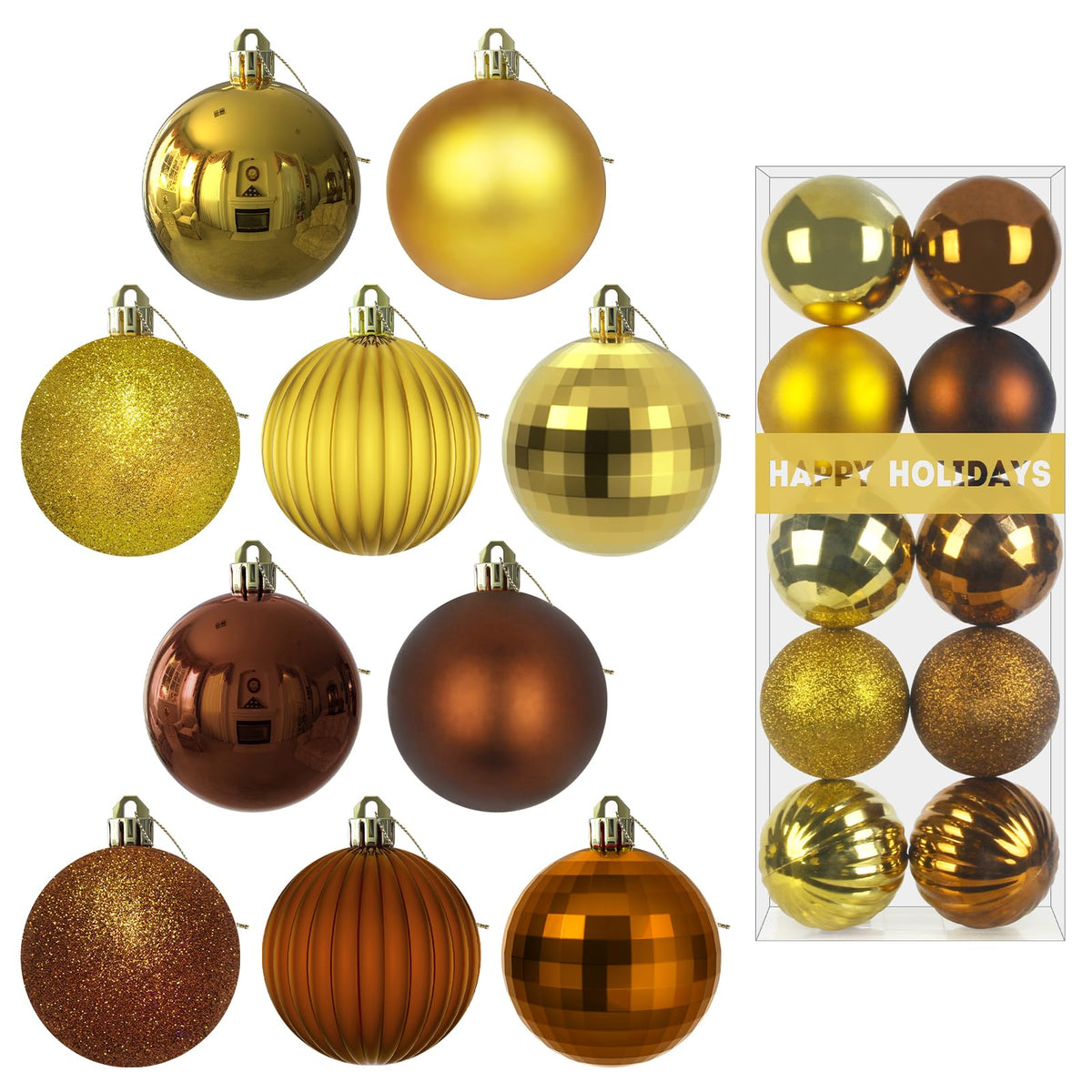 Rose Red 4.0" Large Christmas Balls - Christmas Tree Decoration Ornaments Shatterproof Hanging Balls for Birthday Halloween Holiday Wedding Decorations Set of 4pcs