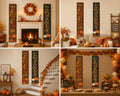 Happy Fall Y'all Give Thanks Rustic Porch Banner Farmhouse Decor