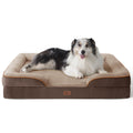 Bedsure Orthopedic Dog Bed Medium Size Dogs - Washable Small Medium Dog Cat Bed Waterproof, Comfort Cats Couch Sofa with Washable Removable Cover, Pets Bed with Nonskid Bottom, Grey, 28"