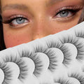 Natural Lashes That Look Like Extensions Strip Lashes Natural Look Thin Band Wispy Eyelashes 13mm Cat Eye False Eyelashes Foxy Eye Lashes 12 mm 7 Pairs S10