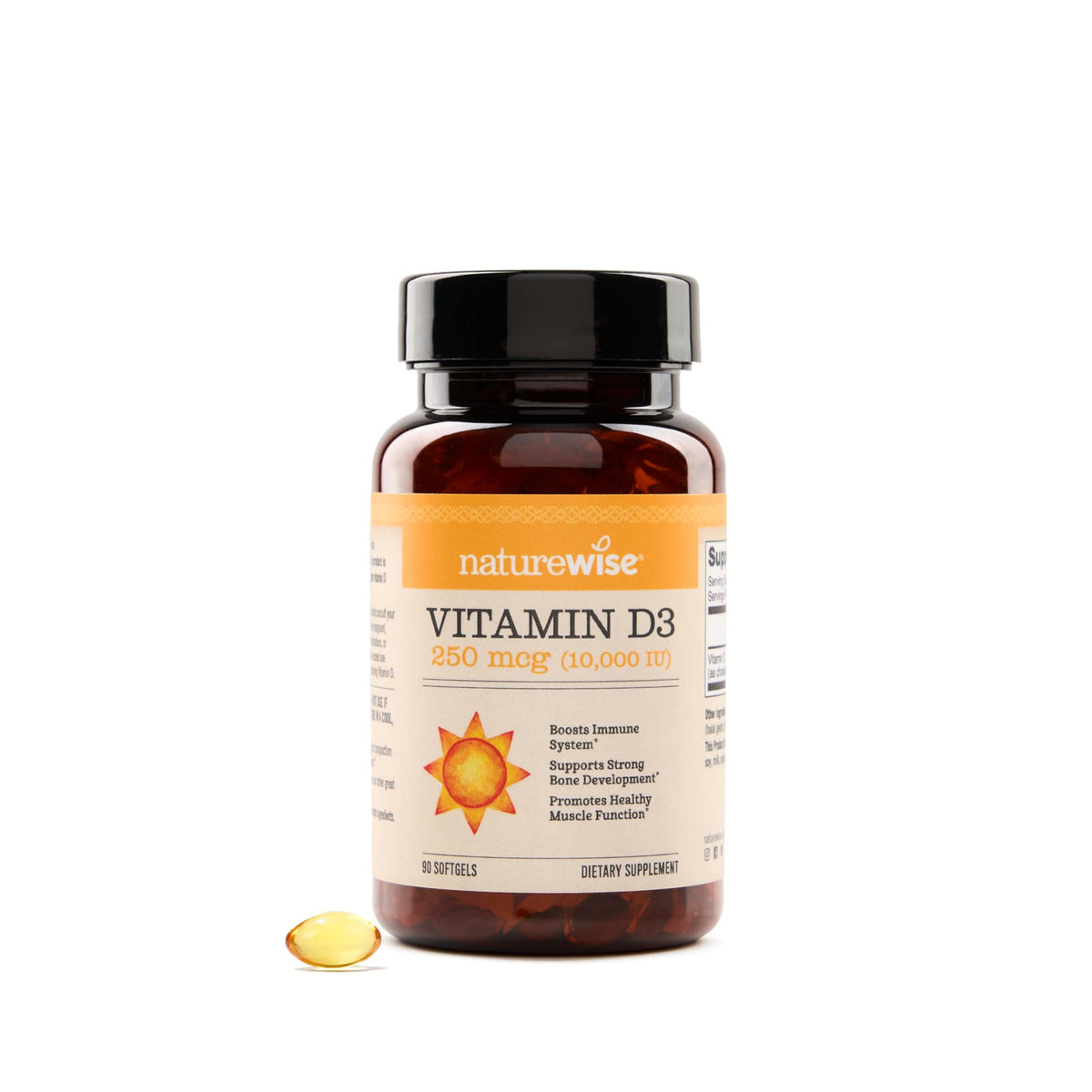 NatureWise Vitamin D3 2000iu (50 mcg) 1-Year Supply for Immune Support, Healthy Muscle Function, and Bone Health - Non-GMO, Gluten Free in Organic Extra Virgin Olive Oil, (Mini Softgel), 360 Count