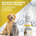 Dog and Cat Eye Care Solution for Dog & Cat – Vet Recommended Eye Cleaner, Helps Remove Eye Discharge & Tear Stains, Supports Eye Hygiene, Gentle Daily Use Eye Wash - 1 Oz 30 Ml