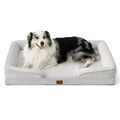 Bedsure Orthopedic Dog Bed Medium Size Dogs - Washable Small Medium Dog Cat Bed Waterproof, Comfort Cats Couch Sofa with Washable Removable Cover, Pets Bed with Nonskid Bottom, Grey, 28"