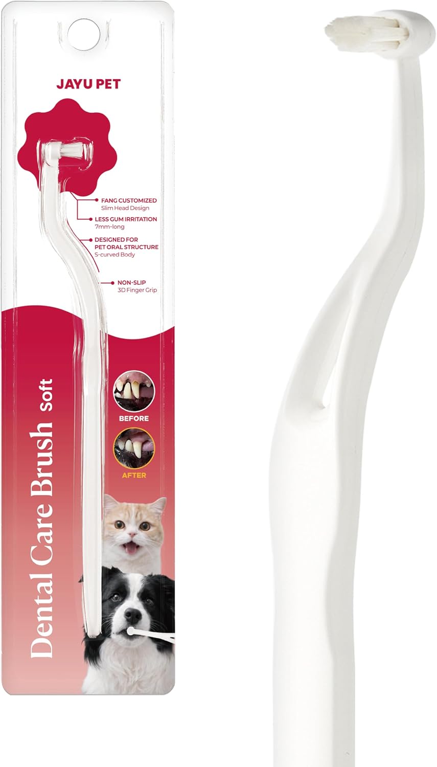 JAYU PET Dental Care Brush with Soft Bristles 1ea