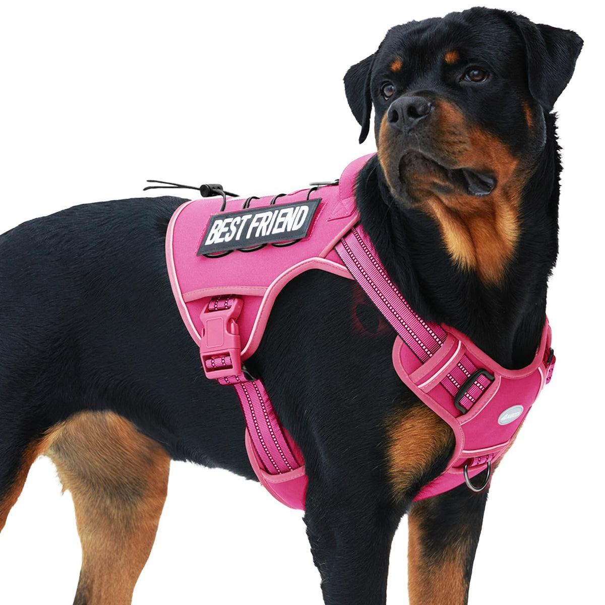 Auroth Tactical Dog Harness for Large Dogs No Pull Adjustable Pet Harness Reflective K9 Working Training Easy Control Pet Vest Military Service Dog Harnesses Army Yellow L