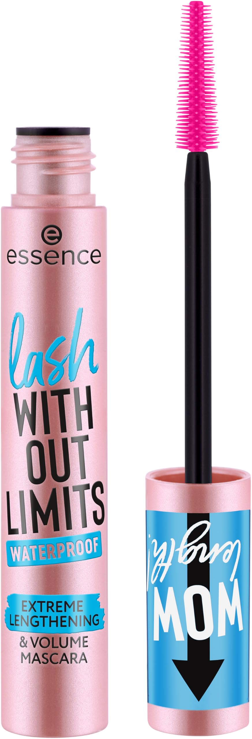 essence Lash Without Limits Extreme Lengthening & Volume Tubing Mascara | (04 | Black) Waterproof Tubing Formula, Smudge-proof, No Clumping, Flexible Wand, Vegan, Cruelty Free, Paraben Free