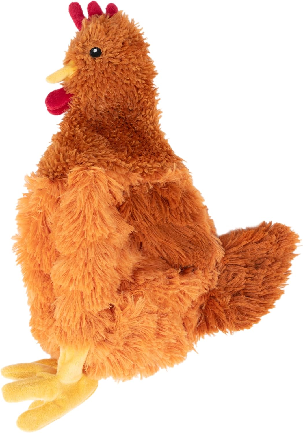 Best Pet Supplies Interactive Squeaky Dog Toy - Crinkle Chicken, Brown | Stuffing Free Body, Soft, Squeaks & Crinkles, No Mess, Perfect for Moderate Chewers, Toss and Fetch Play
