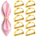 Thanksgiving Napkin Rings Set of 12 Gold Leaf, Christmas Napkin Rings