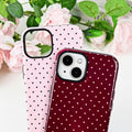 Polka Dot Pattern Phone Case for iPhone 13/14 6.1", Wine