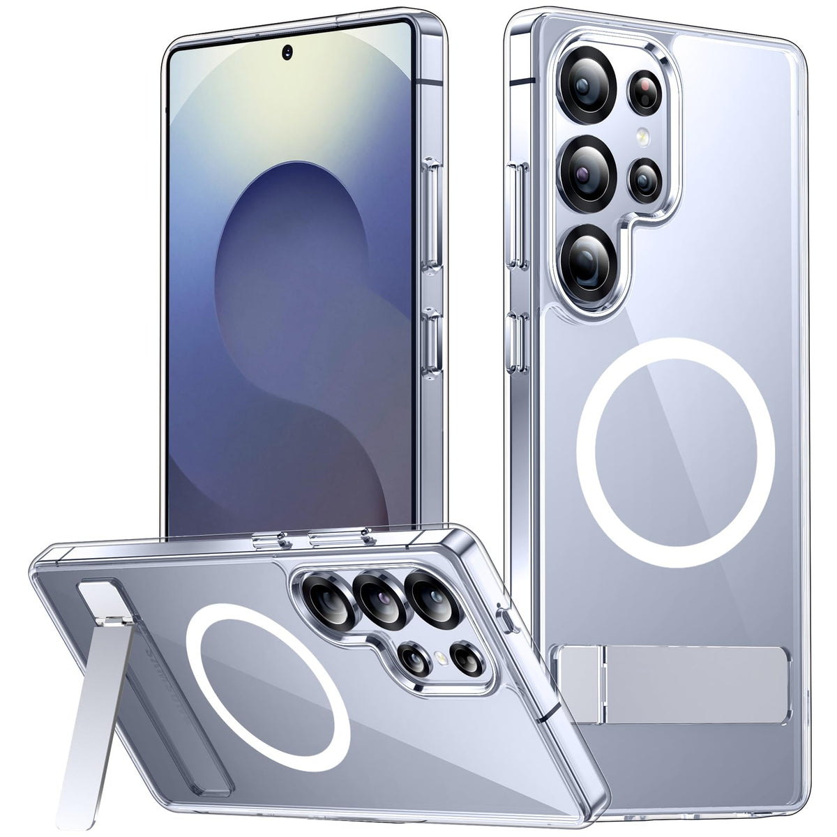 SPIDERCASE for Samsung Galaxy S26 Ultra Case,Built-in Stand,Clear