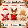 Christmas Dog Squeak Toys, Interactive Dog Toys for Aggressive Chewers