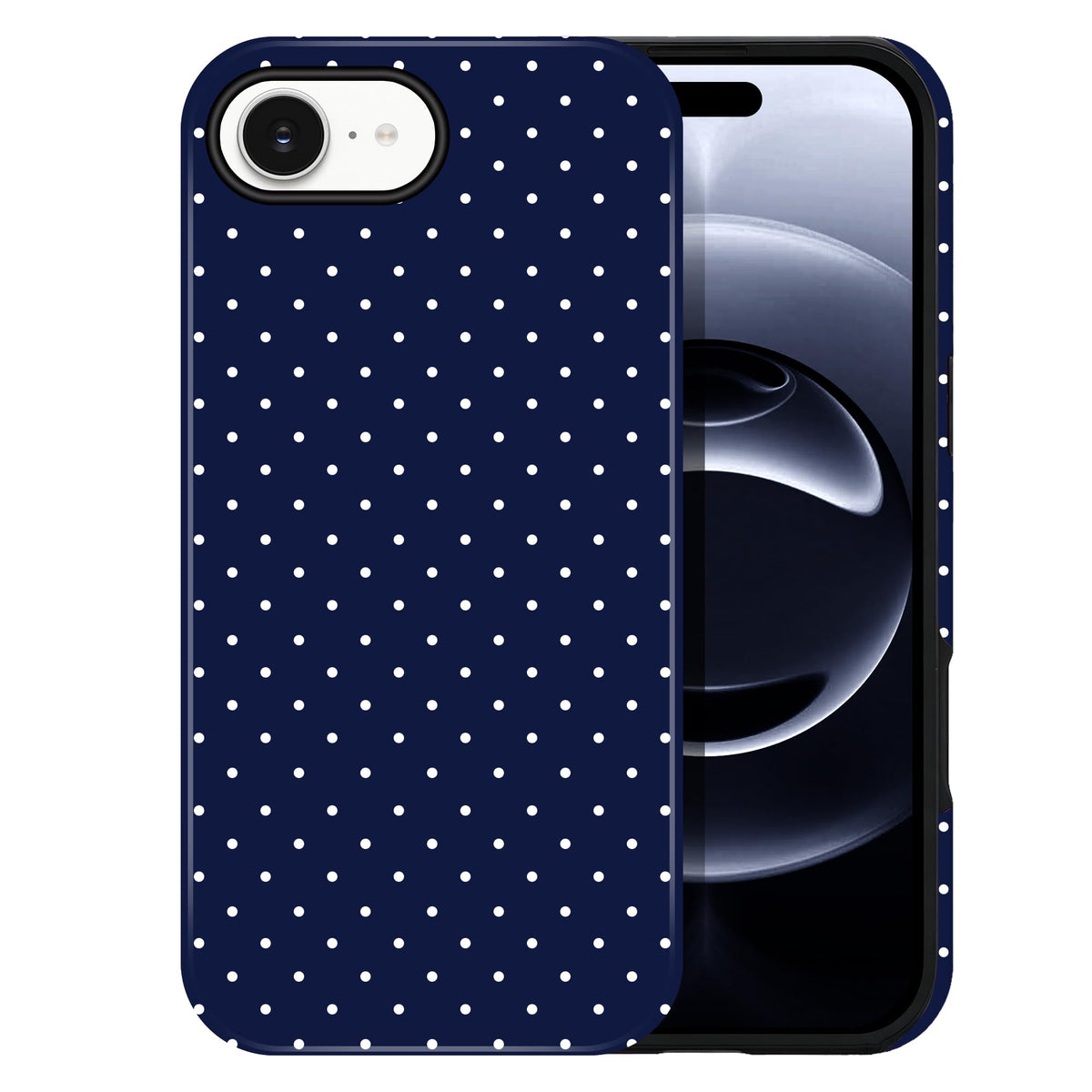 Polka Dot Pattern Phone Case for iPhone 13/14 6.1", Wine