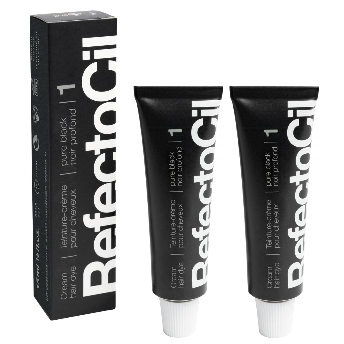 RefectoCil Cream Hair Dye 2-Pack – Professional Long-Lasting Hair Tint | Twin Pack for Regular Users and Salons – Use With 3% Developer (Sold Separately)