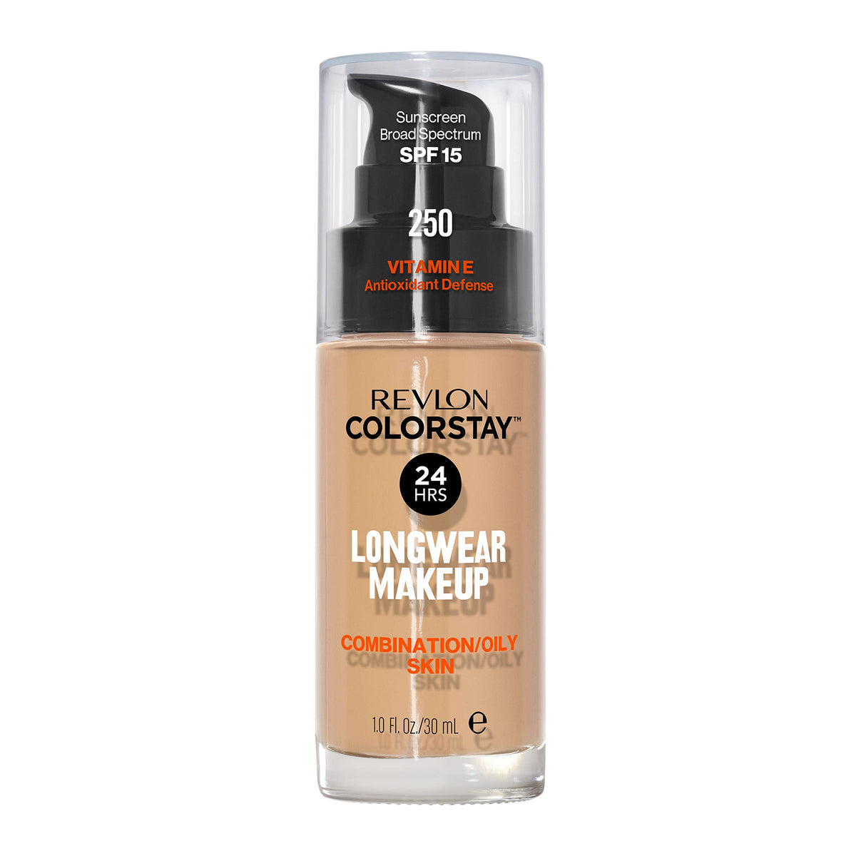 Revlon Liquid Foundation, ColorStay Face Makeup for Combination & Oily Skin, SPF 15, Medium-Full Coverage with Matte Finish, 360 Golden Caramel, 1 Fl Oz
