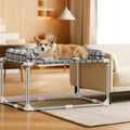 Bedside Cosleeper Dog Bed with Bloster, Height Elevated Pillow Bed Dog
