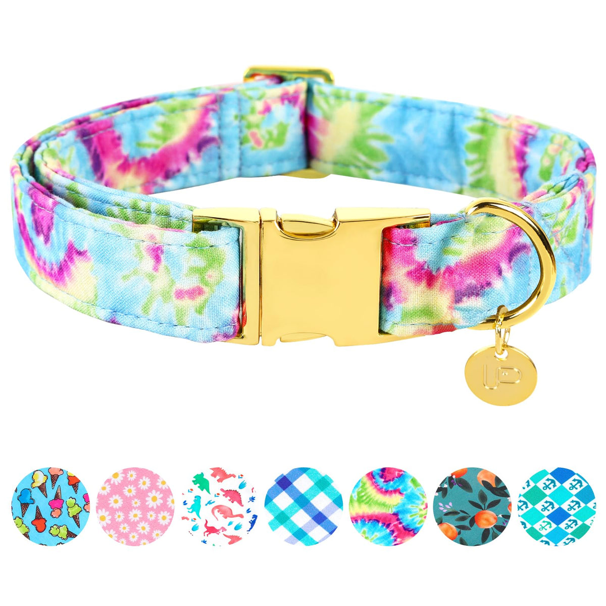 Fall Plaid Dog Collar with Maple Leaf Charm – Adjustable Autumn Checkered Dog Collar for Small Medium Large Dogs, Soft Cotton Puppy Collars with Quick Release Buckle and Metal D-Ring