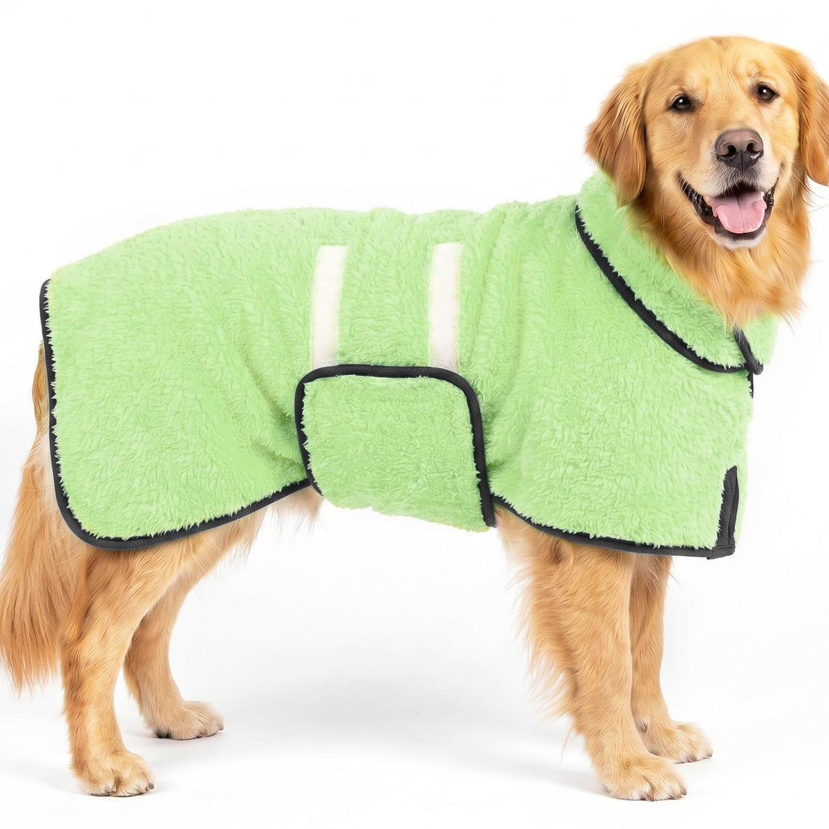 Dog Bathrobe, Super Absorbent for Small to Large Dogs, Dark Blue XL | Dog Robes with Soft Fleece, Warm & Cozy, Adjustable Fit, and Quick Drying Coat for Baths Swimming and Grooming
