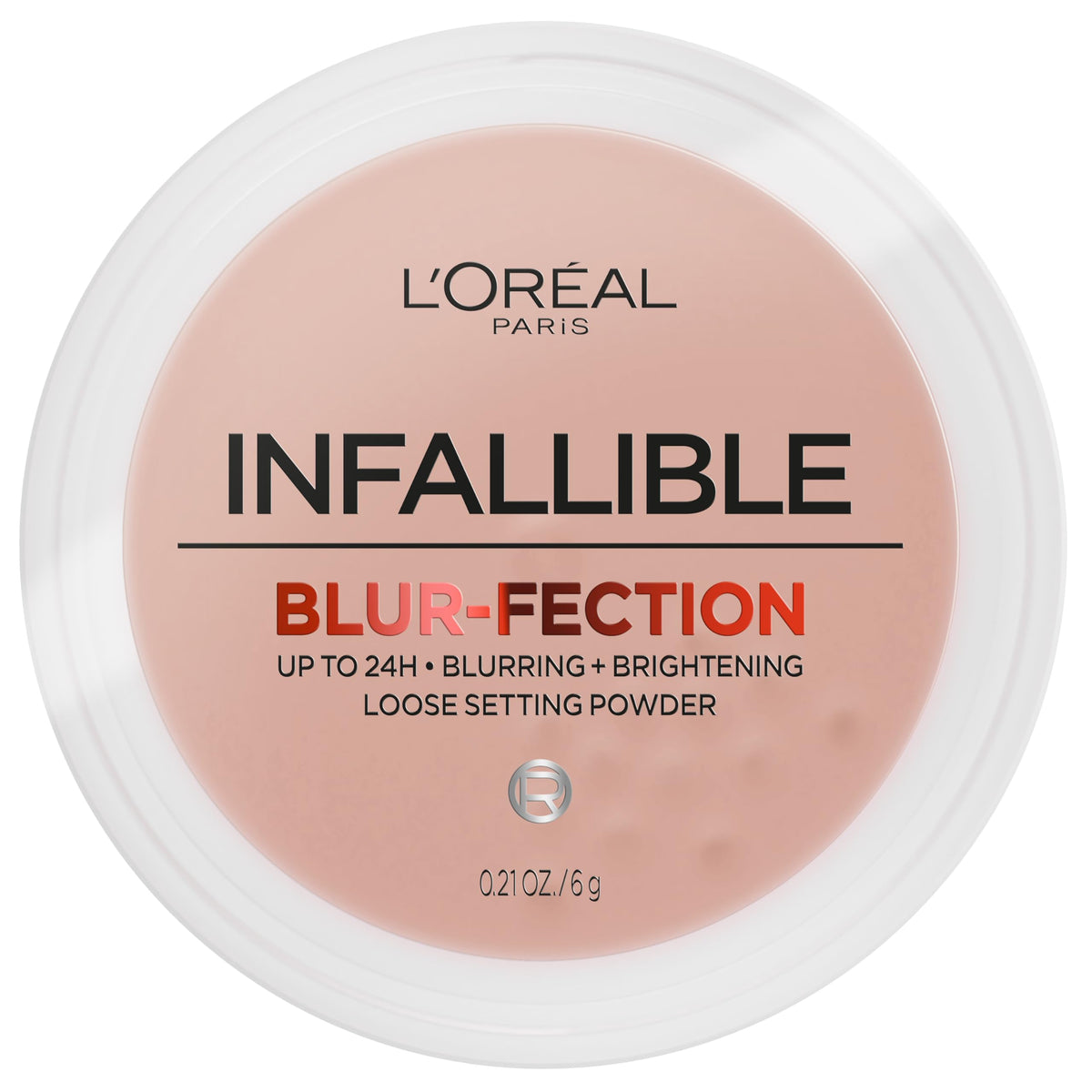 L'Oreal Paris Infallible Blur-fection Longwear Loose Setting Powder, Blurring Face Powder With Up to 24HRs of Wear, Translucent Light, 1 Kit