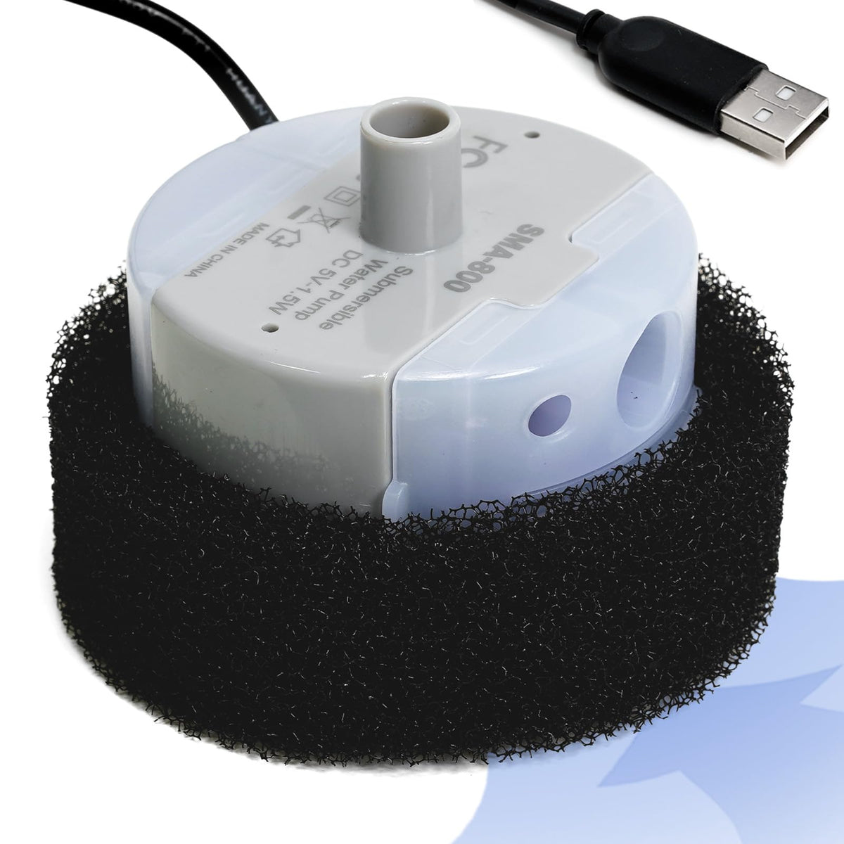 Ultra-Quiet Replacement Pump for Stainless Steel Cat Water Fountains - SMA-800 Motor - Safe and Easy to Clean with Low Voltage DC 5V and USB Cable (Pump) (Side Pump)