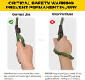 Fida Durable Slip Lead, 6 FT x 1/2" Heavy Duty Loop Leash, Comfortable Strong Rope for Large, Medium Dogs, No Pull Pet Training with Highly Reflective, Green