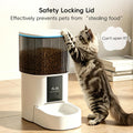 Automatic Cat Feeder, 4L/17 Cups Timed Dispenser for Cats & Dogs | Programmable 1-6 Meals & 1-12 Portions Daily, Anti-Jam Design, Dual Power Supply & Lock-Fresh Technology