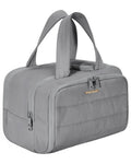 BAGSMART Travel Toiletry Bag, Crush Toiletry Bag for Women, Wide-open Puffy Toiletry Bags for Traveling, Large Travel Cosmetic Makeup Bag Organizer for Accessories,Toiletrie, Beige