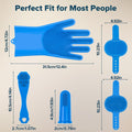 6PCS Grooming & Bath Supplies for Dogs, Cats | Dog Washing Gloves | Dog Bath Brush | Dog Shower Brush | Pet Grooming Gloves | Dog Grooming kit | Pet Supplies for Showerhead & Sprayer (Navy Blue)