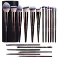 BS-MALL Makeup Brush Set 18 Pcs Professional Foundation Powder Concealers Eyeshadow Blush Synthetic Makeup Brushes with Labeled instruction Black Case Upgraded Version
