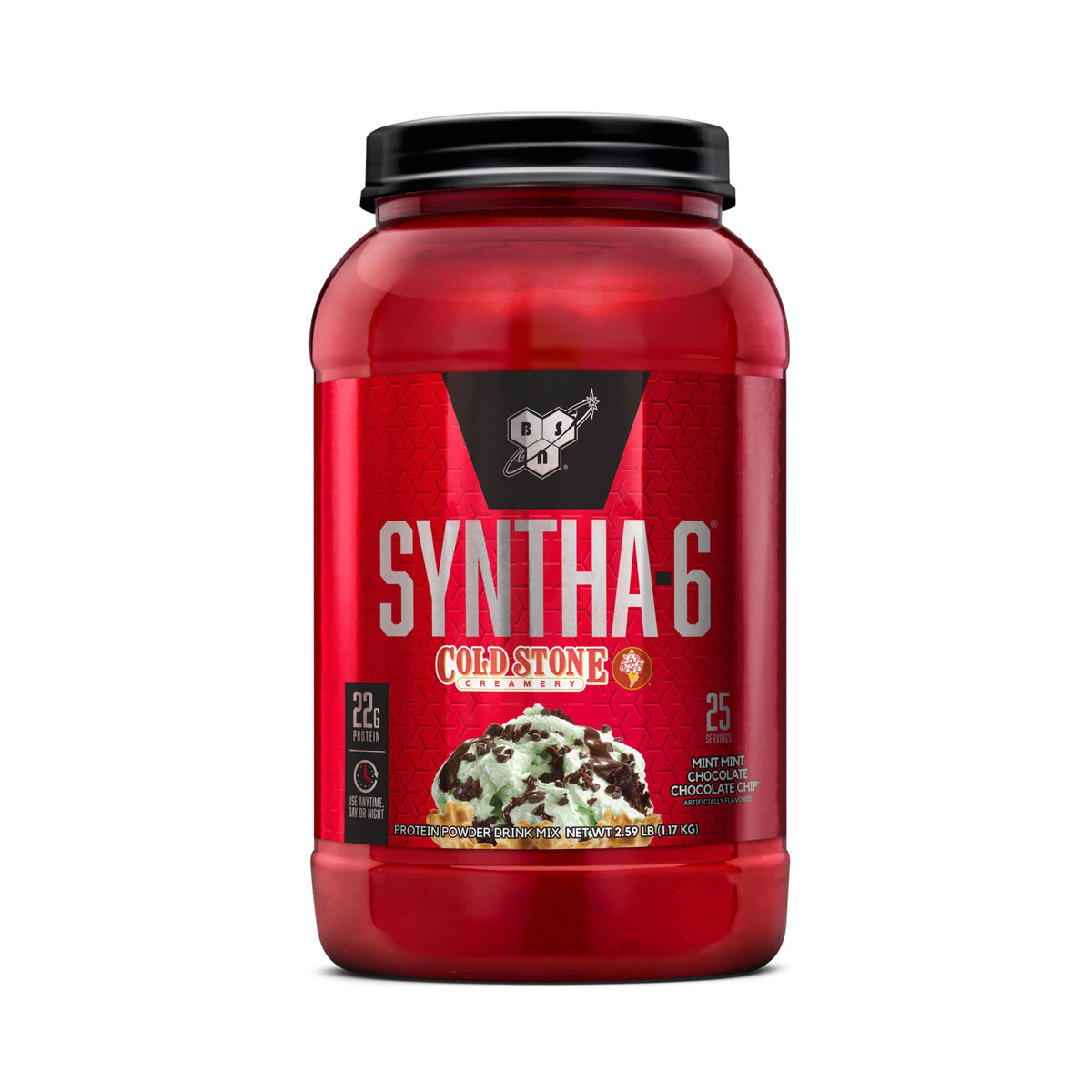 BSN SYNTHA-6 Whey Protein Powder, Micellar Casein, Milk Protein Isolate Powder, Vanilla Ice Cream, 5 Pounds, 48 Servings (Pack of 1) - Package May Vary