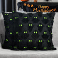 Halloween Ghost Decorative Pillow Covers 18x18 Set of 2, Beige Soft Plush Faux Fur Farmhouse Throw Cushion Cases for Fall Holiday Home Decorations