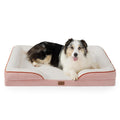 Bedsure Orthopedic Dog Bed Medium Size Dogs - Washable Small Medium Dog Cat Bed Waterproof, Comfort Cats Couch Sofa with Washable Removable Cover, Pets Bed with Nonskid Bottom, Grey, 28"