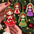 16Pcs Gingerbread Cat Christmas Ornaments