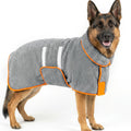 Dog Bathrobe, Super Absorbent for Small to Large Dogs, Dark Blue XL | Dog Robes with Soft Fleece, Warm & Cozy, Adjustable Fit, and Quick Drying Coat for Baths Swimming and Grooming