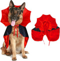 GOYOSWA Dog Halloween Costumes, Dog Vampire Devil Cloak Cape Costume Halloween Costumes for Small Medium Large Dogs Pets (Large)