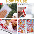 DULEFUN Christmas Window Clings, Gingerbread Man Candy Window's Stickers