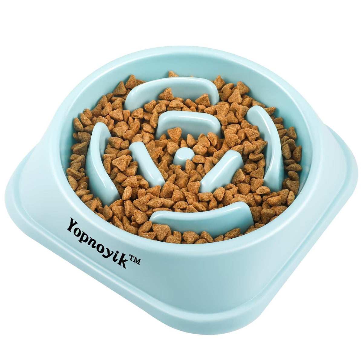 2 Pack Slow Feeder Dog Bowls for Healthy Eating, Non-Slip and Anti-Choking Design, Reduces Bloating & Overeating for Medium Dogs and Cats, Easy to Clean
