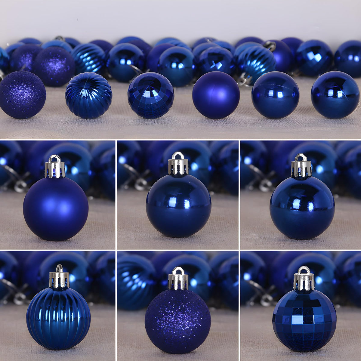White 4.0" Large Christmas Balls - Christmas Tree Decoration Ornaments Shatterproof Hanging Balls for Birthday Halloween Holiday Wedding Decorations Set of 4pcs