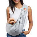 Tomkas Small Dog Sling Carrier - Classic Pocket & Classic Strap - Wrap Carrier - for 3-10 lbs Pets(Black)
