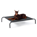 Bedsure Outdoor Elevated Cooling Dog Bed Large Sized Dog, 49in Grey | Portable raised camping pet cot hammock,Breathable Teslin mesh,Weather resistant,For large pets up to 85 lbs,Easy to assemble