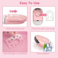 mlogiroa Lash Fan Mini Portable Eyelash Fan Handheld for Eyelash Extension | Rechargeable USB C Air Cooling Blower with Built in Sponge Lash Extension Application Pink