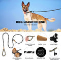 lynxking Slip Lead Dog Leash Reflective, Heavy Duty Comfortable Strong Rope for Large Medium Small Dogs No Pull Pet Training (Black, Large 1/2in x 6ft-Slip Lead)