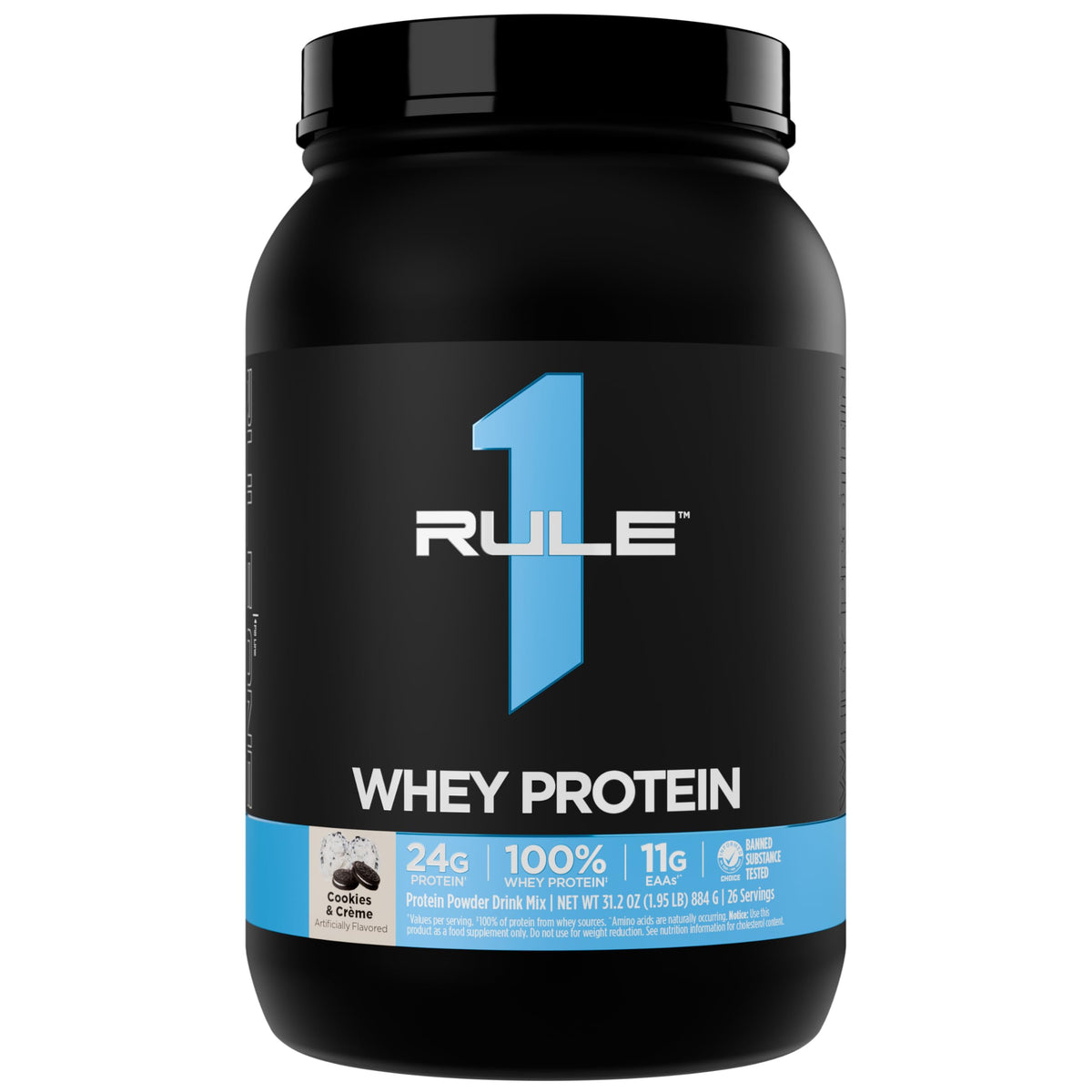 Rule 1 Proteins Whey Protein Powder, Vanilla Ice Cream, 68 Servings | 24g Fast-Acting Protein from All-Whey Sources with Naturally Occurring EAAs & BCAAs for Workout Recovery or Anytime Use