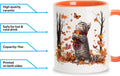 Hyturtle Fall Cat Maple Leaves Coffee Mug with Spoon Gifts on Birthday