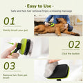 Pecute Skin Friendly Self-Cleaning Slicker Brush for Dog & Cat Shedding Season, Lightweight Undercoat Hair Removal Dog Brush Cat Brush for White-Coated, Long, Thick & Double-Coated Large Dogs